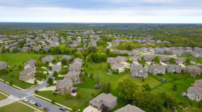 Row of modern single-family homes in Calgary