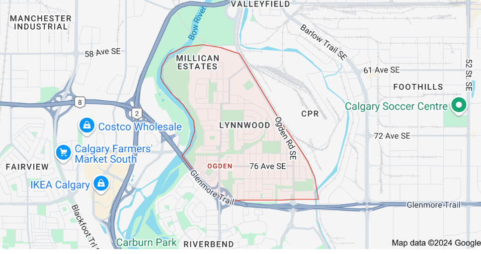 Ogden Calgary map